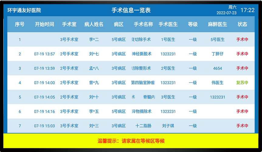 49寸手术状态发布屏 E6805A-PX49